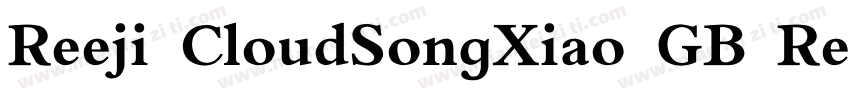 Reeji CloudSongXiao GB Regular字体转换